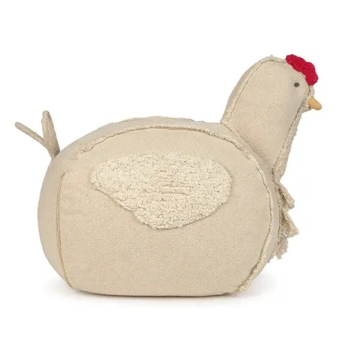 LORENA CANALS - Pouf Pour Enfants en Forme de Poulet - Naturel
