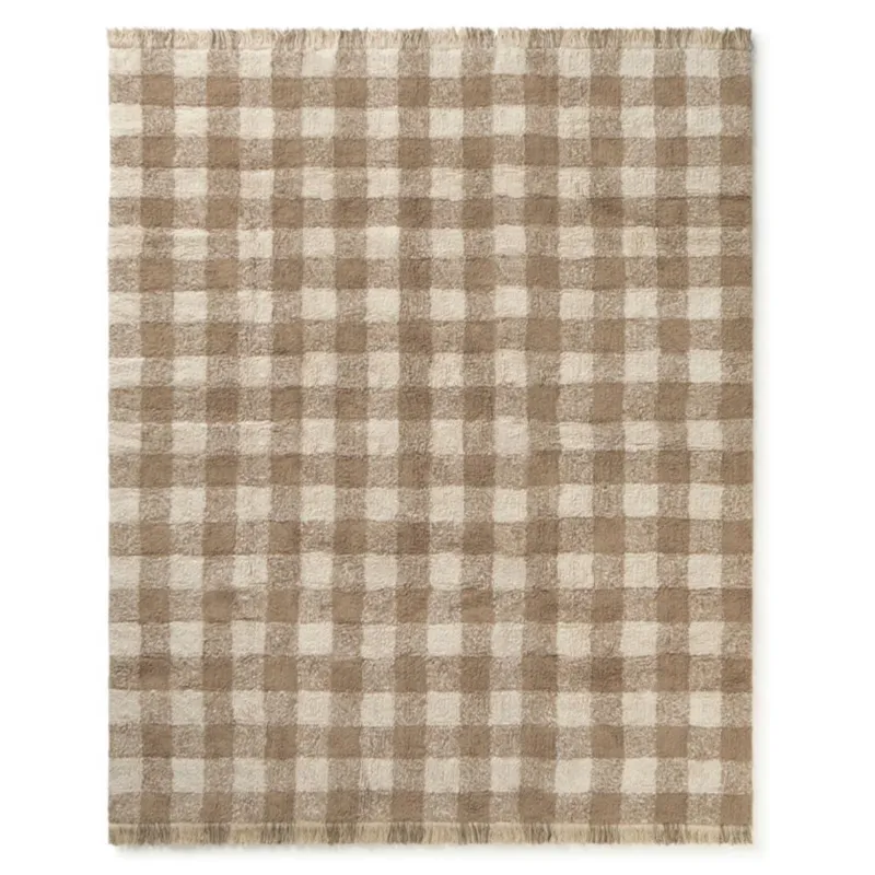 LORENA CANALS - Tapis Lavable Vichy Marron 90 x 120 Cm