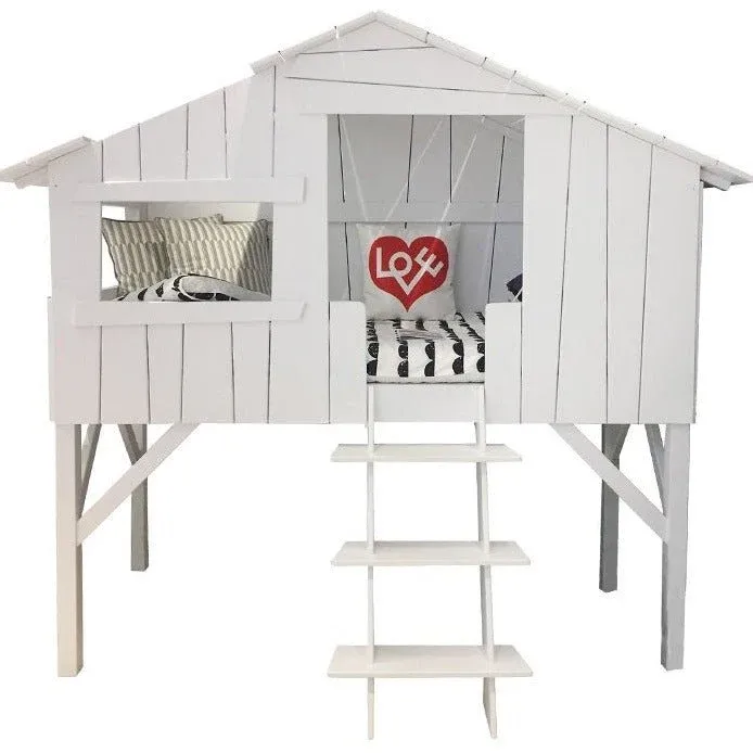MATHY BY BOLS - Lit Cabane Simple 90 X 190 Cm (MDF+SAPIN)