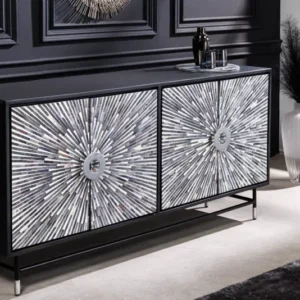 HERITAGE Design Sideboard 160cm Mosaik-Intarsien Kunsthandwerk
