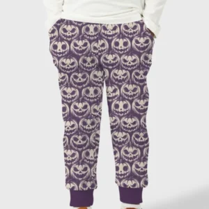 Retro Halloween Jack-O-Lantern Spooky Faces Bamboo Jogger