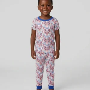 Patriotic Eagle Bamboo Two Piece Short Sleeve Pajama Set