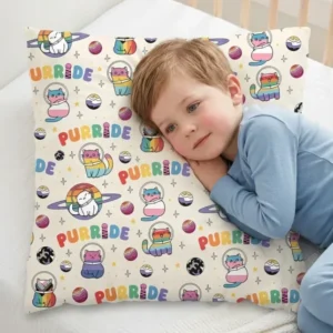 Rainbow Space Cats Family Matching Bamboo Pillow Case