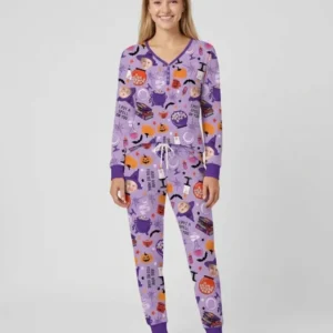 Halloween Little Witch Bamboo Women Pajama Set