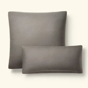 Musselin Kissenbezüge 2er-Set Dunkelgrün 80x80 cm