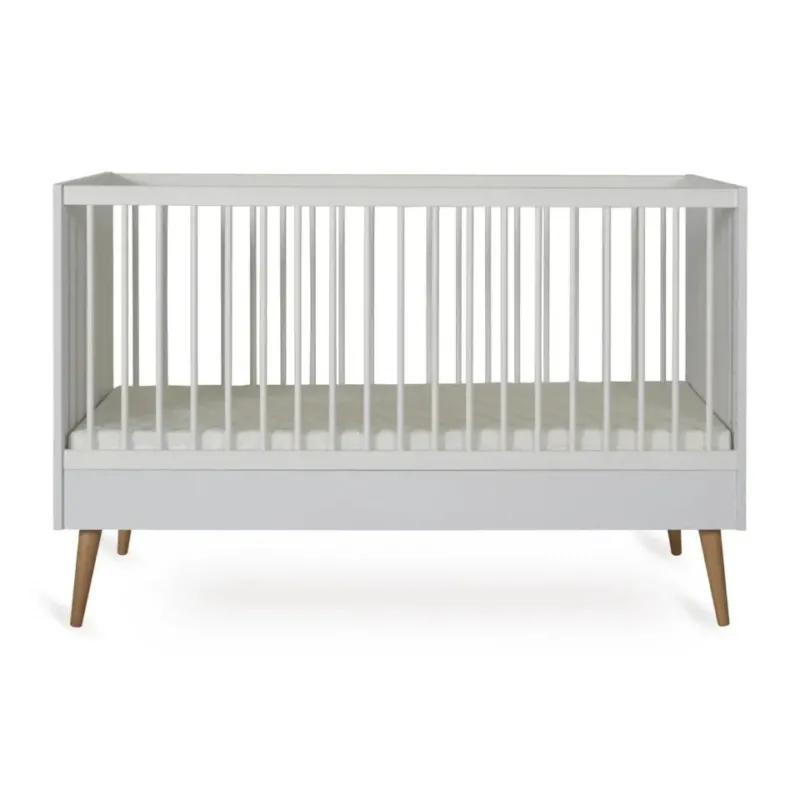 QUAX - Lit Bébé Évolutif COCOON 140 x 70 cm - Blanc Glacé