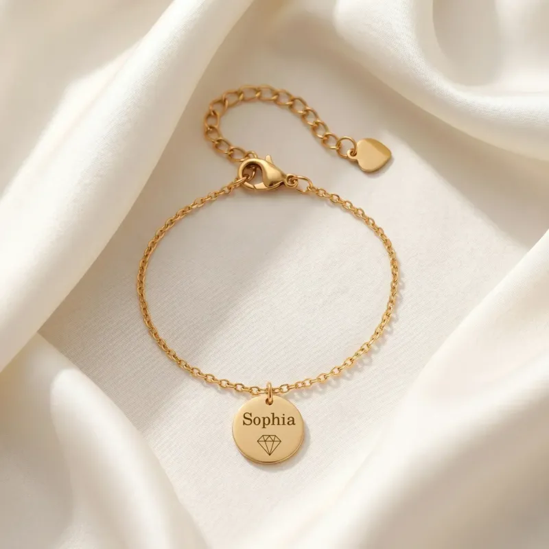 The Signature Disc: Personalized Baby Anklet