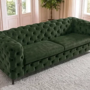 Chesterfield Sofa MODERN BAROCK 235cm Samt 3-Sitzer Couch Federkern