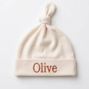 Custom Name Little Boo Embroidered Bamboo Hat